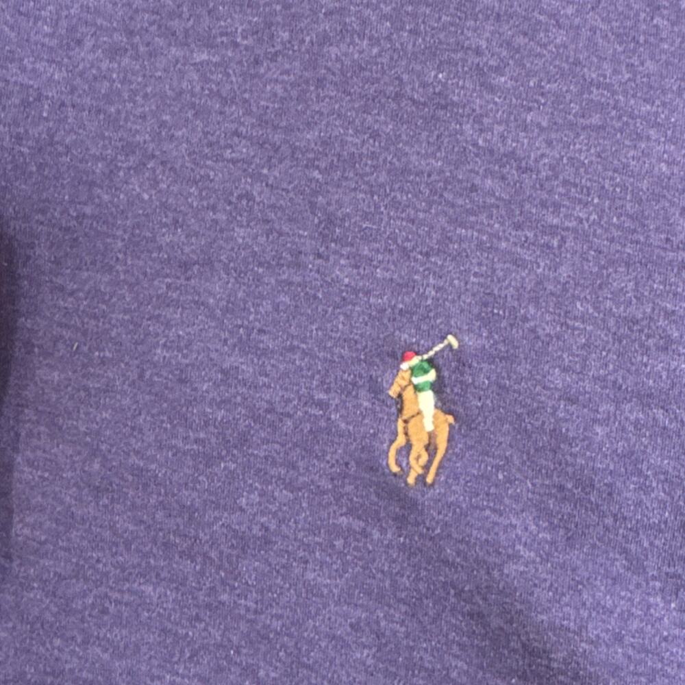 Polo Ralph Lauren Classic Fit Cotton Purple Short Sleeve Polo XXL Flesh Logo